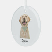 GEPERSONALISEERD PET-ORNAMENT GLAS ORNAMENT (Voorkant links)
