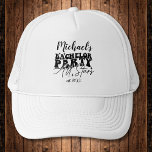 Gepersonaliseerd Pet | Vrijgezellenfeest All Stars<br><div class="desc">Gepersonaliseerd Pet | Bachelor Party All Stars Gepersonaliseerde petten zijn de perfecte souvenirs voor je vrienden om je speciale dag te herinneren. Proost op een leuk en memorabel ALL STARS vrijgezellenfeest! Voeg uw aangepaste formulering toe aan dit ontwerp door de vakken "Deze ontwerp-sjabloon bewerken" aan de rechterkant van het item...</div>