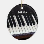 gepersonaliseerd piano-collectie keramisch ornament (Links)