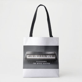 Gepersonaliseerd pianotoetsenbord tote bag