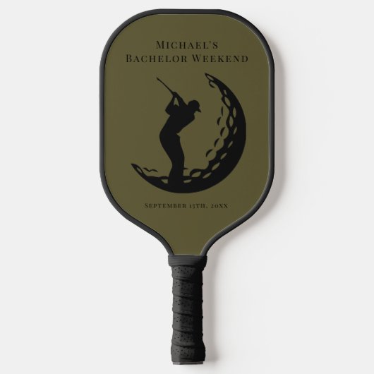 Gepersonaliseerd Pickleball | Bachelor Golf Weeken Paddle (Voorkant)