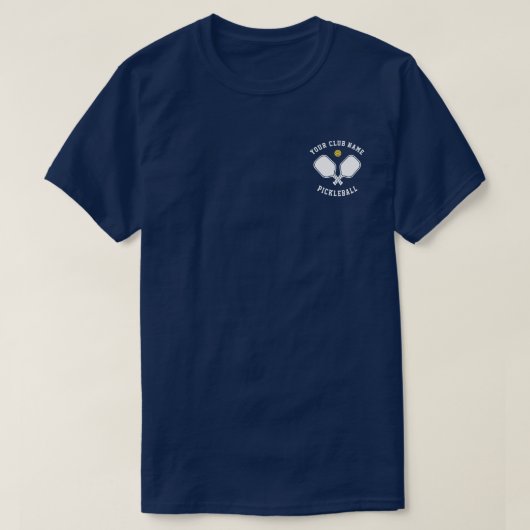 Gepersonaliseerd Pickleball Club T-shirt (Design voorkant)