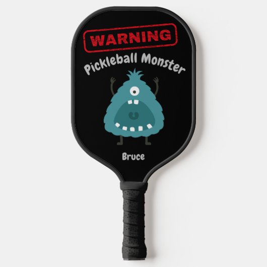 Gepersonaliseerd Pickleball Monster Paddle (Voorkant)