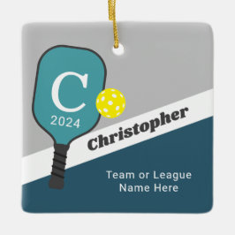 Gepersonaliseerd pickleball-Ornament Keramisch Ornament