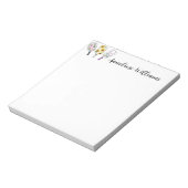 Gepersonaliseerd Pickleball-themascripttype Notitieblok (Linkerzijde)