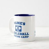 Gepersonaliseerd Pickleball Trainingskamp Tweekleurige Koffiemok (Voorkant links)