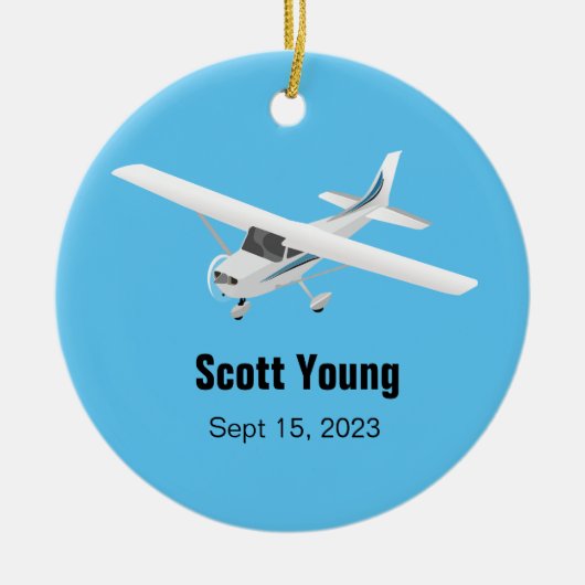 Gepersonaliseerd Pilot Ornament (Voorkant)