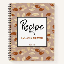 Gepersonaliseerd pinda's Patroon Recipt blanco Coo Notitieboek