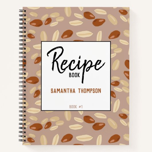 Gepersonaliseerd pinda's Patroon Recipt blanco Coo Notitieboek (Voorkant)