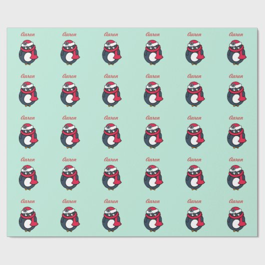 Gepersonaliseerd pinguïn inpakpapier (Vlak)