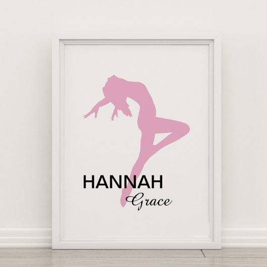 Gepersonaliseerd Pink Jazz Dancer Poster