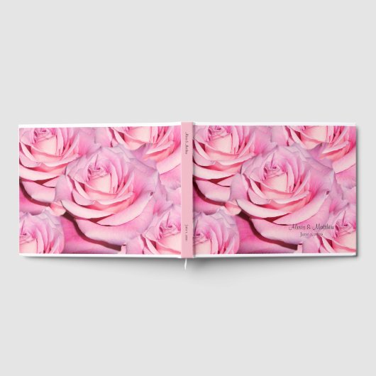 Gepersonaliseerd Pink rozen gastenboek (Volledig)