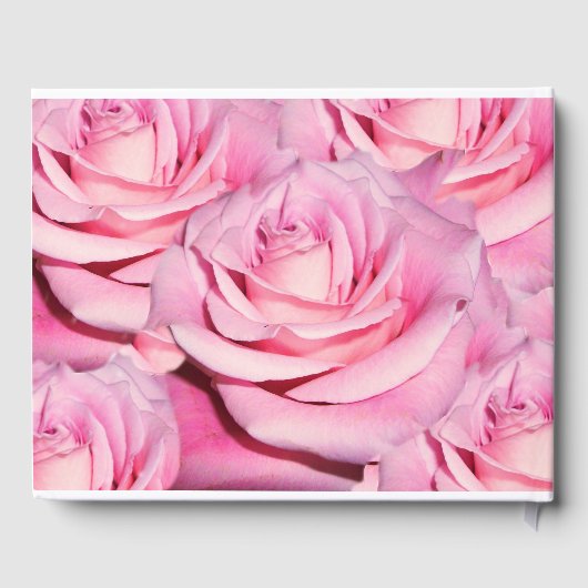 Gepersonaliseerd Pink rozen gastenboek (Achterkant)