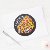 Gepersonaliseerd Pizza Palace Birthday Party, elke Ronde Sticker (Envelop)