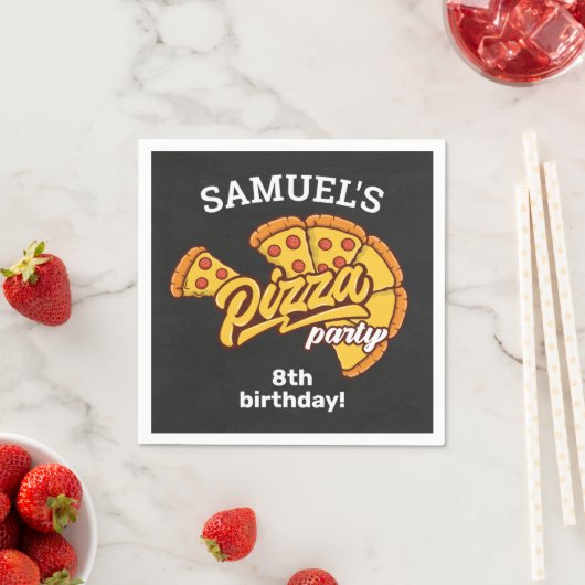 Gepersonaliseerd Pizza Palace Birthday Party, elke Servet (Insitu)