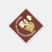 Gepersonaliseerd Pizza Party Birthday Paper Napkin Servetten (Hoek)
