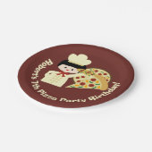 Gepersonaliseerd Pizza Party Happy Birthday Paper  Papieren Bordje (Gekanteld)
