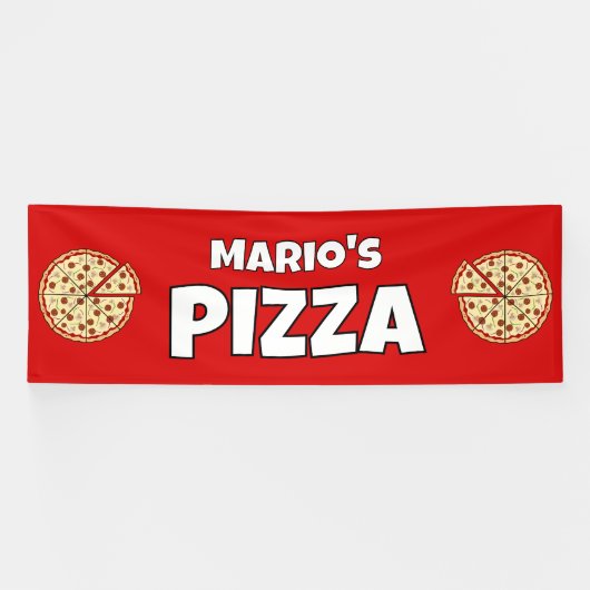 Gepersonaliseerd Pizzeria Restaurant Spandoek (Horizontaal)