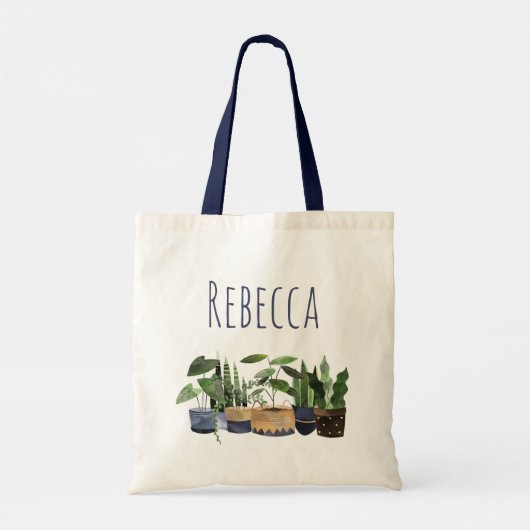 Gepersonaliseerd Plant en cactus Tote Bag (Achterkant)