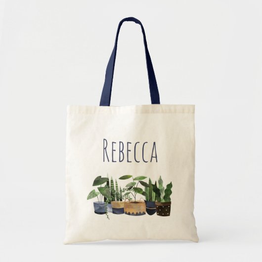 Gepersonaliseerd Plant en cactus Tote Bag (Voorkant)