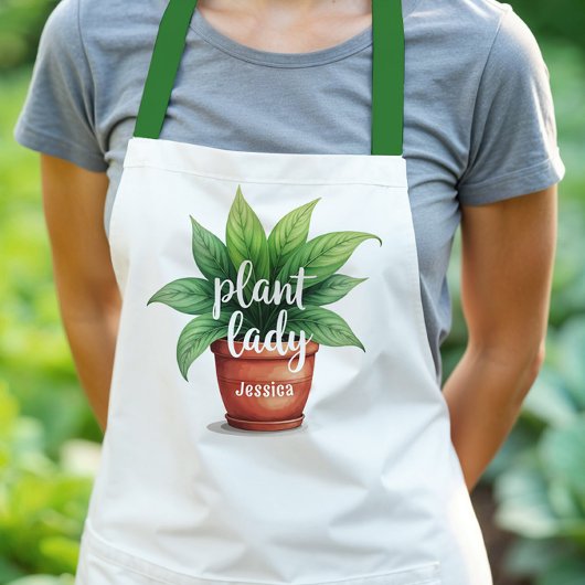 Gepersonaliseerd Plant Lady Gardening Schort