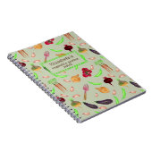 gepersonaliseerd plantaardig tuinpatroon notitieboek (Rechterzijde)