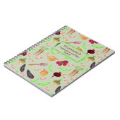 gepersonaliseerd plantaardig tuinpatroon notitieboek (Linkerzijde)