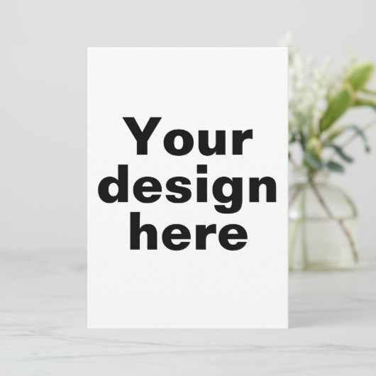 Gepersonaliseerd Platte Uitnodiging Kaart, Aangepa (Staand voorkant)