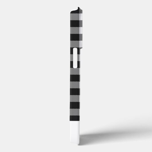 Gepersonaliseerd Plays Gingham Black White Monogra Case-Mate iPhone Case (Achterkant / Rechts)