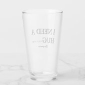 Gepersonaliseerd plezier | Ik heb een knuffel bier Glas (Achterkant)