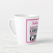 Gepersonaliseerd plezier. Misschien koffie, missch Latte Mok (Linkerhoek)