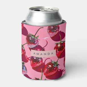 Gepersonaliseerd Plezier Retro Disco Aardbei Blikjeskoeler
