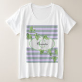 Gepersonaliseerd plus Groen T-shirt met groot form (Design voorkant)