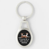 Gepersonaliseerd Podenco Dogs Slogan Metal Sleutelhanger (Voorkant)