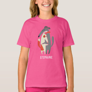 Gepersonaliseerd Podenco en Galgo Meisjes T-shirt