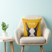 Gepersonaliseerd Podenco Face Black en White Yello Kussen (Stoel)