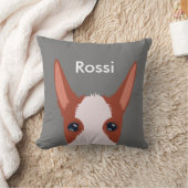 Gepersonaliseerd Podenco Face Furry Chestnut Gray Kussen (Deken)