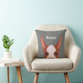 Gepersonaliseerd Podenco Face Furry Chestnut Gray Kussen (Stoel)