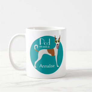 Gepersonaliseerd Podenco Hondenzonnebril Leuke kof Koffiemok
