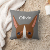 Gepersonaliseerd Podenco Orito Dog Face Light Grey Kussen (Deken)