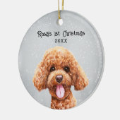Gepersonaliseerd poedel keramisch Ornament (Links)