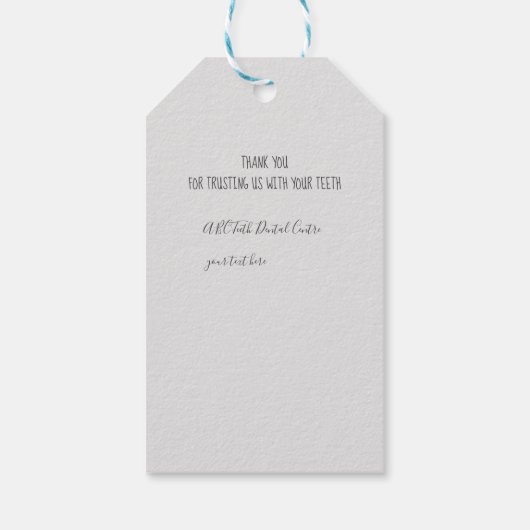 Gepersonaliseerd / Poets je tanden / Grappige Tand Cadeaulabel (Achterkant)