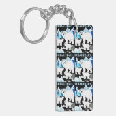 Gepersonaliseerd polair Beer Sleutelhanger (Voorkant Links)
