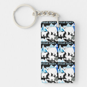 Gepersonaliseerd polair Beer Sleutelhanger