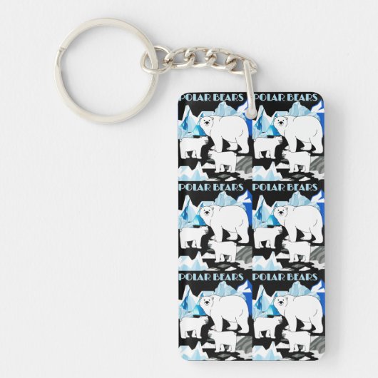 Gepersonaliseerd polair Beer Sleutelhanger (Voorkant)