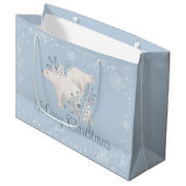 Gepersonaliseerd Polar Beer Kerst Groot Cadeauzakje (Voorkant Gekanteld)