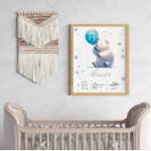 Gepersonaliseerd Polar beer met ballonnen kwekerij Poster