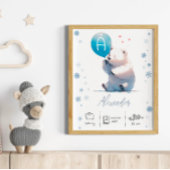 Gepersonaliseerd Polar beer met ballonnen kwekerij Poster