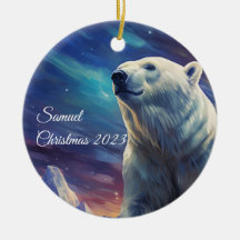 Gepersonaliseerd Polar Beer Ornament