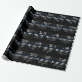 Gepersonaliseerd politieagent cadeau cadeaupapier (Uitgerold)